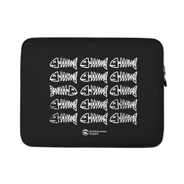 Fish Bones' Padded Zipper Laptop Sleeve